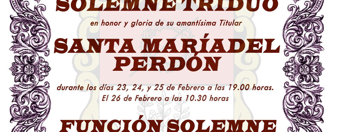 Triduo Santa María del Perdón